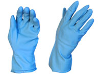 Rubber Gloves Silverline Blue MEDIUM - Pomona