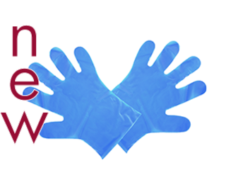 Food Prep Gloves Blue - Medium - Vegware - Carton 2400
