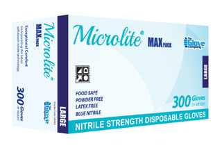 Nitrile Gloves PowderFree SMALL Microlite Max Plus