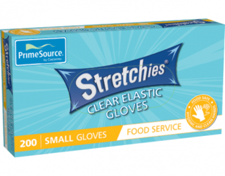 PrimeSource' Stretchies' Gloves - Powder Free, Clear Small