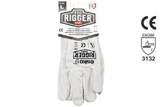 Leather Rigger Glove Premium Cowhide Header Card MEDIUM - Esko The Rigger