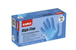 Nitrile Gloves Blue PowderFree MEDIUM - High Five - Esko