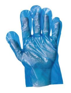 Polyethylene Blue Gloves 1.0g, Blue, MEDIUM - Matthews