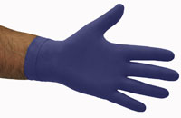 Hi Risk Dark Blue Latex Gloves LARGE - Selfgard