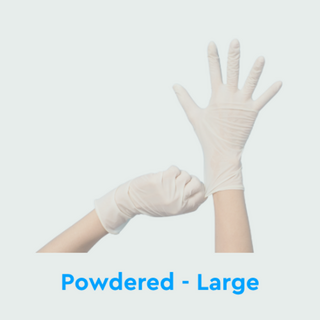 Large White Powdered Latex Gloves NZ