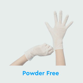 Unpowdered latex gloves